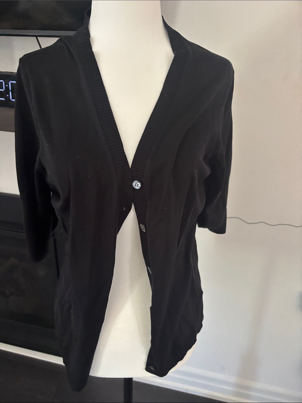 Vintage Liz Claiborne Black Lightweight Button Cardigan Vintage